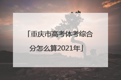 重庆市高考体考综合分怎么算2021年