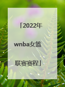 2022年wnba女篮联赛赛程